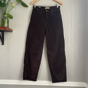 Levi's Dark Brown Corduroy Cropped Pants